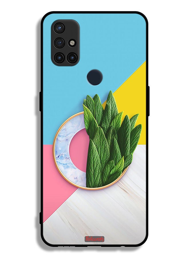 Tolwak OnePlus Nord N10 5G Protective Case Cover Leaves Abstract Pattern - Image 2