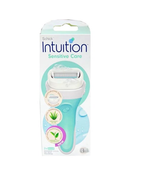 Intuition Sensitive Care Razor for Women with 2 Moisturizing Replaceable Razor Blades