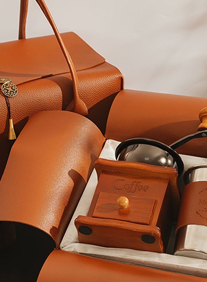 7 in1 Coffee Set With Portable Leather handbag, Hand Brewing Coffee, Stainless Steel Coffee Cup Accessories Kit Gift for Coffee Lovers, Birthday gift Wedding, Party Souvenir, and Holiday Gift - Image 2