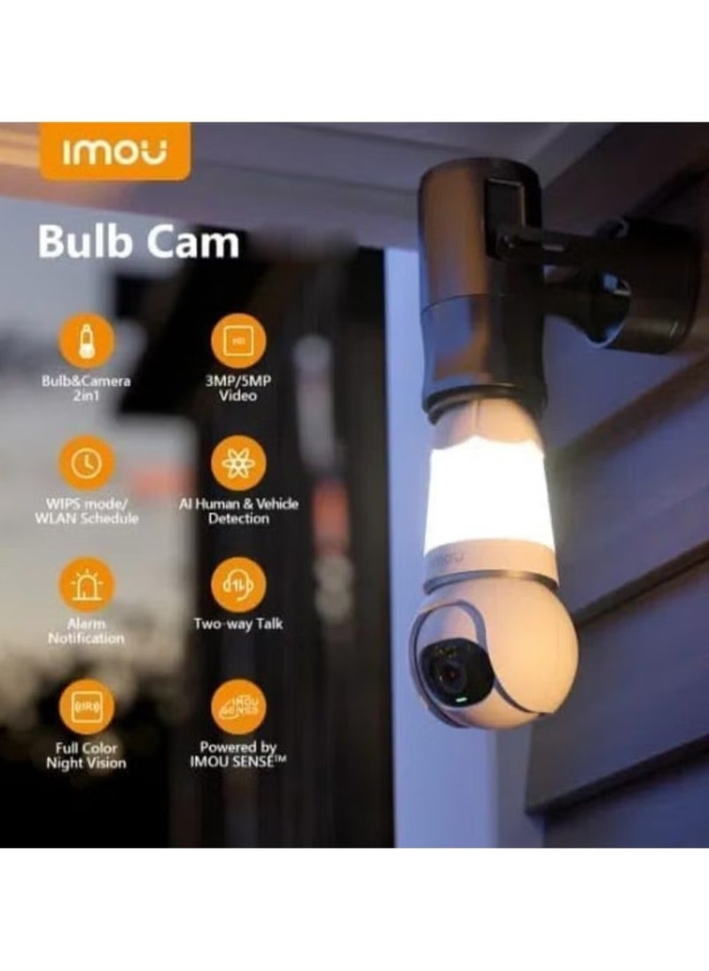 IMOU - Imou Bulb Camera 2K 3MP Smart Wireless Security Camera, Full Color Night Vision, Two-way talking - Image 1