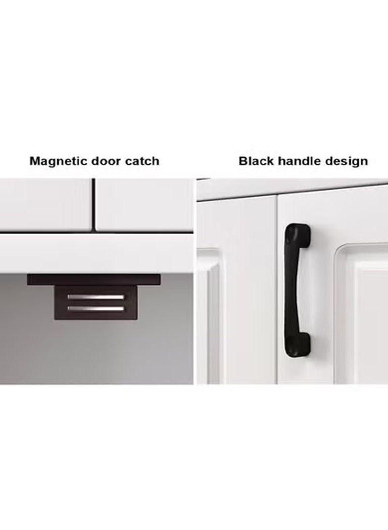 keke Modern Wooden Storage Kitchen Cabinet with Shelves for Living Room & Kitchen 90cm - Image 2