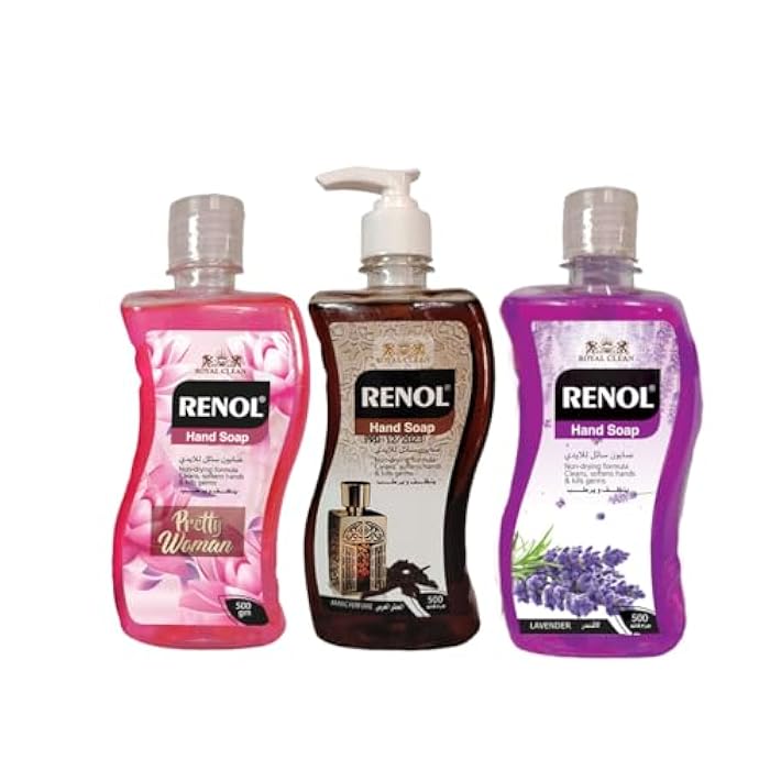 Renol hand soap 500ml pump +2 hand soap refill