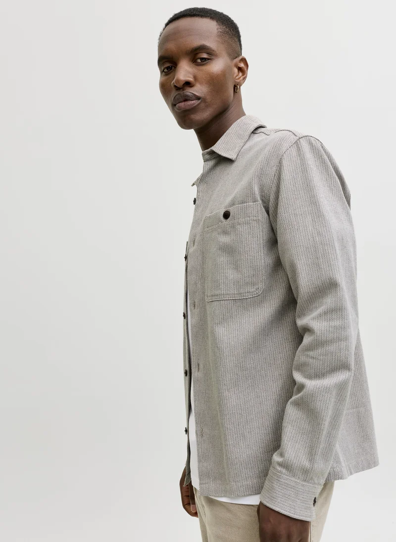 JACK & JONES  Denim Dual Pocket Long Sleeve Shirt for Men | Best Price UAE