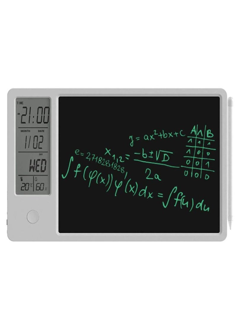 Electronic Clock Calendar LCD Drawing Tablet Practical Electronic Blackboard Handwriting Pad Digital Graphic Drawing Board Professional Designing Pad for Home Office School  - Image 1
