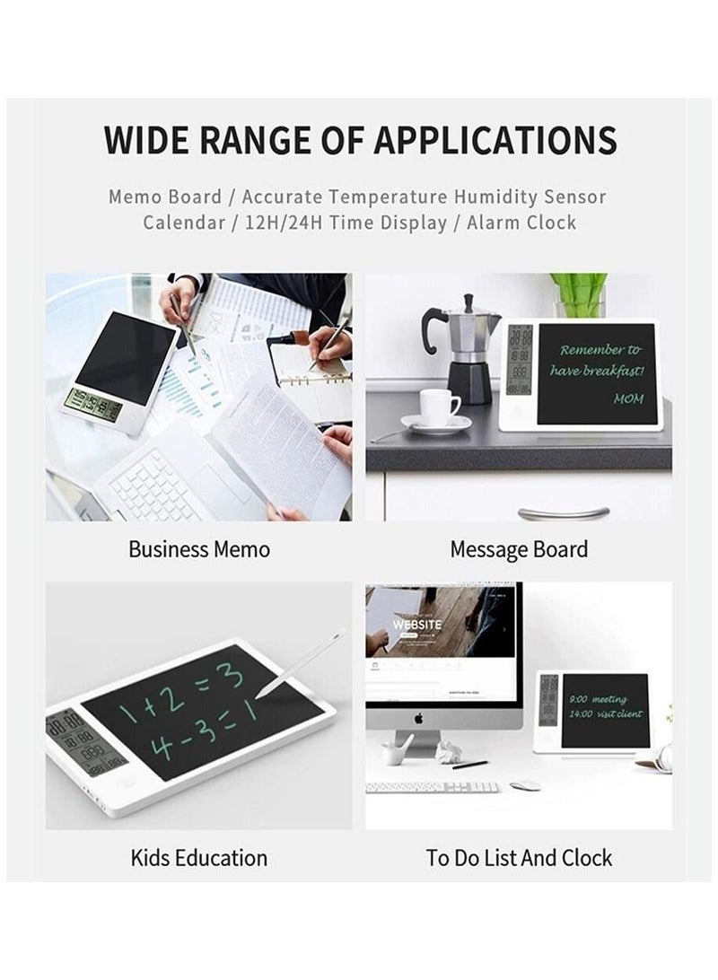 Electronic Clock Calendar LCD Drawing Tablet Practical Electronic Blackboard Handwriting Pad Digital Graphic Drawing Board Professional Designing Pad for Home Office School  - Image 5