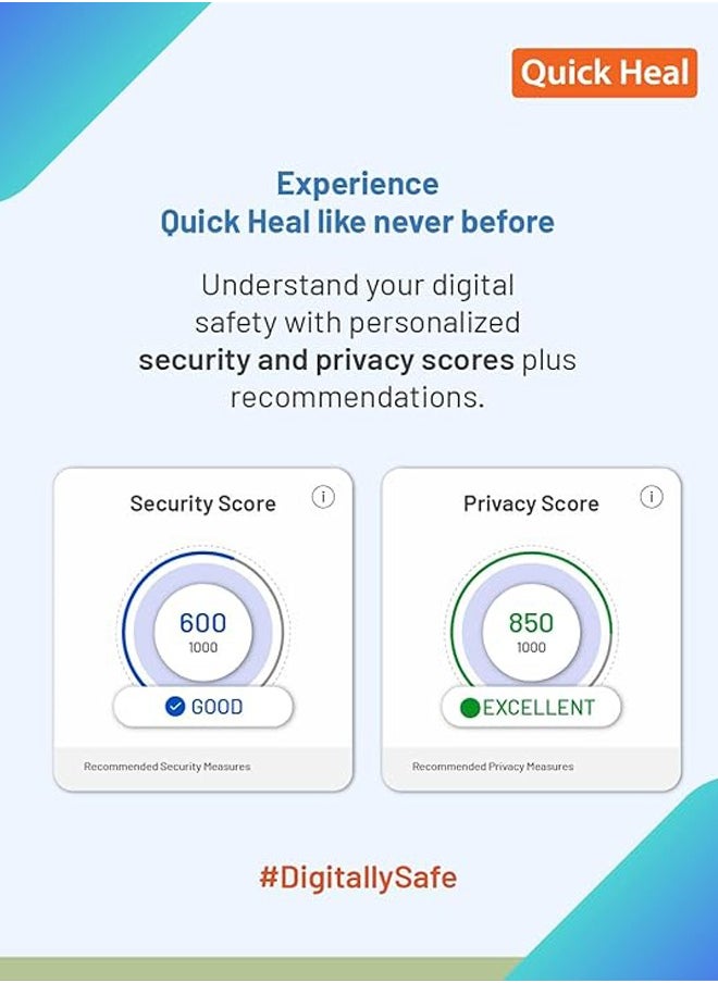 Quick Heal - Quick Heal Total Security for 2 Device 1 Year | Windows | Digital Subscription - Image 1