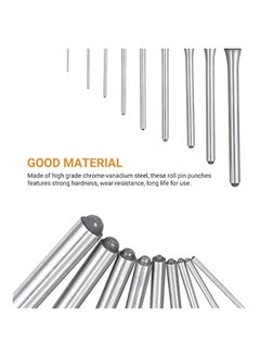 MOXO Punch Set9 Roll Pin Punch Set Steel Punches Hand Pin Removing Tool wi Carrying Case for Jewelers Watchmakers Carpenters  - Image 2