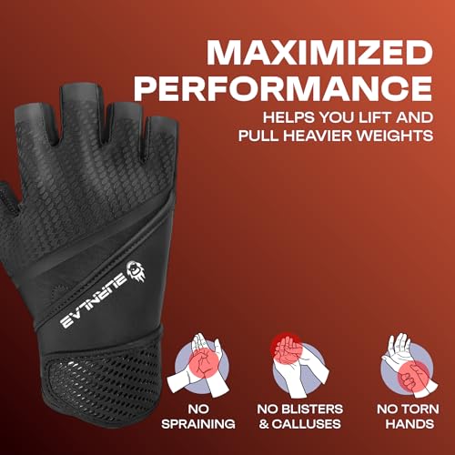 BURNLAB Flex Wirst Support Gym Gloves for Men and Women - Ideal for Weightlifting, Cycling, Crossfit, Offers Good Grip and Soft Padding (Black, L) - Image 3