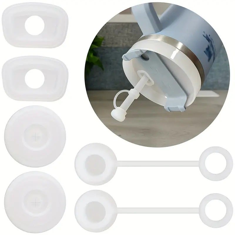Explosions Silicone Anti-Overflow Plug Stanley Cup Lid Straw Cap Accompanial Cup Silicone Straw Lid Leak-Proof Plug - Image 2