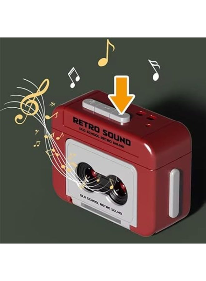Retro Sound Portable Cassette Recorder, Vintage Style with Hanging Medallion, Romantic Voice Message, Event Congratulations, Memories - Image 2
