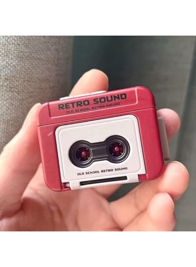 Retro Sound Portable Cassette Recorder, Vintage Style with Hanging Medallion, Romantic Voice Message, Event Congratulations, Memories - Image 5