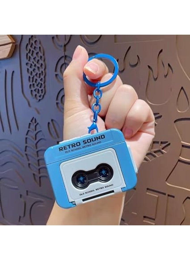 Retro Sound Portable Cassette Recorder, Vintage Style with Hanging Medallion, Romantic Voice Message, Event Congratulations, Memories - Image 1