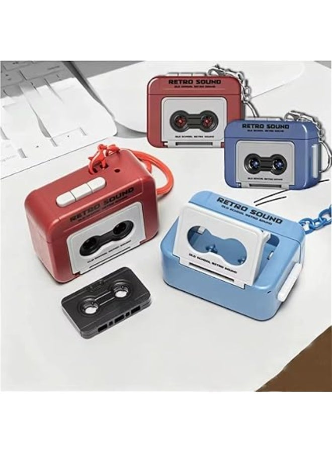 Retro Sound Portable Cassette Recorder, Vintage Style with Hanging Medallion, Romantic Voice Message, Event Congratulations, Memories - Image 3