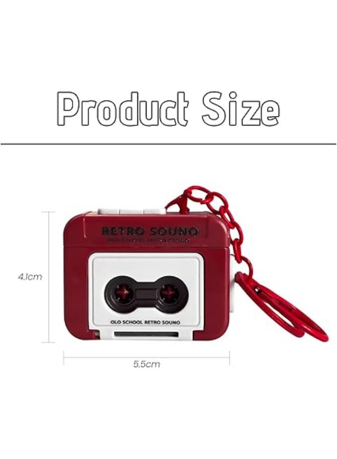Retro Sound Portable Cassette Recorder, Vintage Style with Hanging Medallion, Romantic Voice Message, Event Congratulations, Memories - Image 4