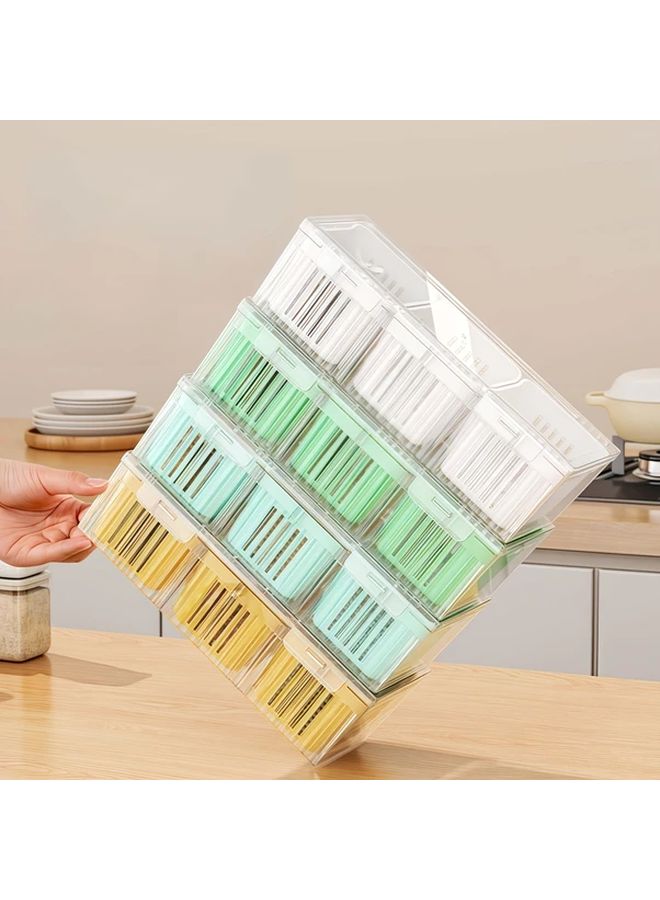 4 Yellow Storage Containers 3 Small 1 Large Reusable Fridge Box For Vegetables Fruits Food Organizing - Image 5