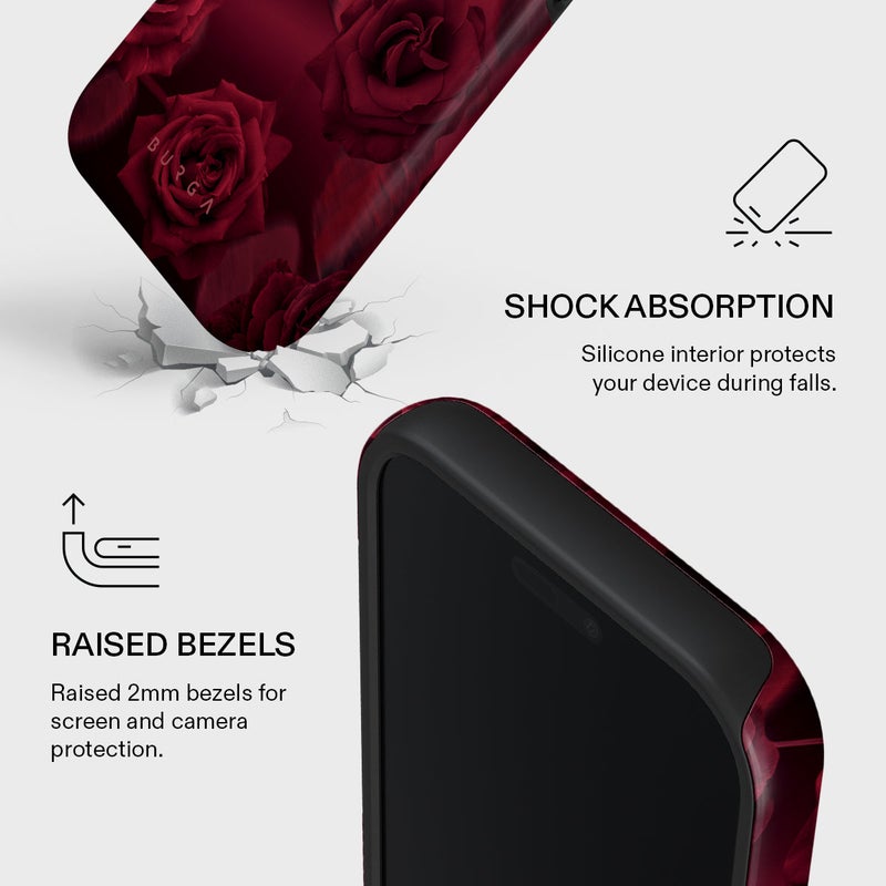 بورجا جراب آيفون  برو فيم فاتال فاخر متوافق مع طبقة مزدوجة هجينة صلبة + حماية سيليكون - مقاوم للخدش والصدمات - Image 4