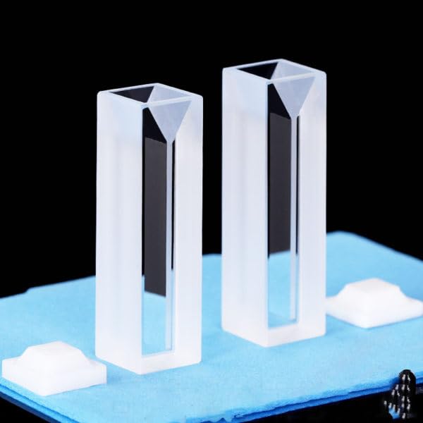 LABART Micro Quartz Cuvette Pathlength 10mm Volume 1ml with PTFE Cover Spectrophotometer Set of 2 Pcs with Transmission Certificate - Image 4