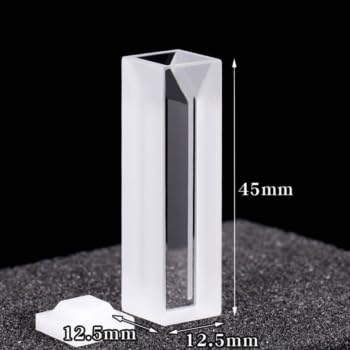 LABART Micro Quartz Cuvette Pathlength 10mm Volume 1ml with PTFE Cover Spectrophotometer Set of 2 Pcs with Transmission Certificate - Image 3