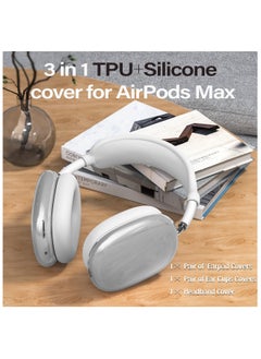 Anmi Silicone Headphone Case ,Pertain For AirPods Max Headphones, Anti Scratch，Sweat Proof,3 in 1 Ear Pad Covers/Ear Cups Cover/Headband Cover  - Image 3