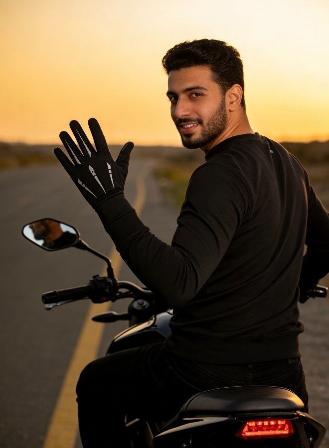 قفازات رياضية شتوية خارجية مقاومة للرياح والماء، معزولة حرارياً ومزودة بشاشة تعمل باللمس، للتزلج وركوب الدراجات والمشي لمسافات طويلة، بتصميم مانع للانزلاق، للأنشطة في الطقس البارد. - Image 5