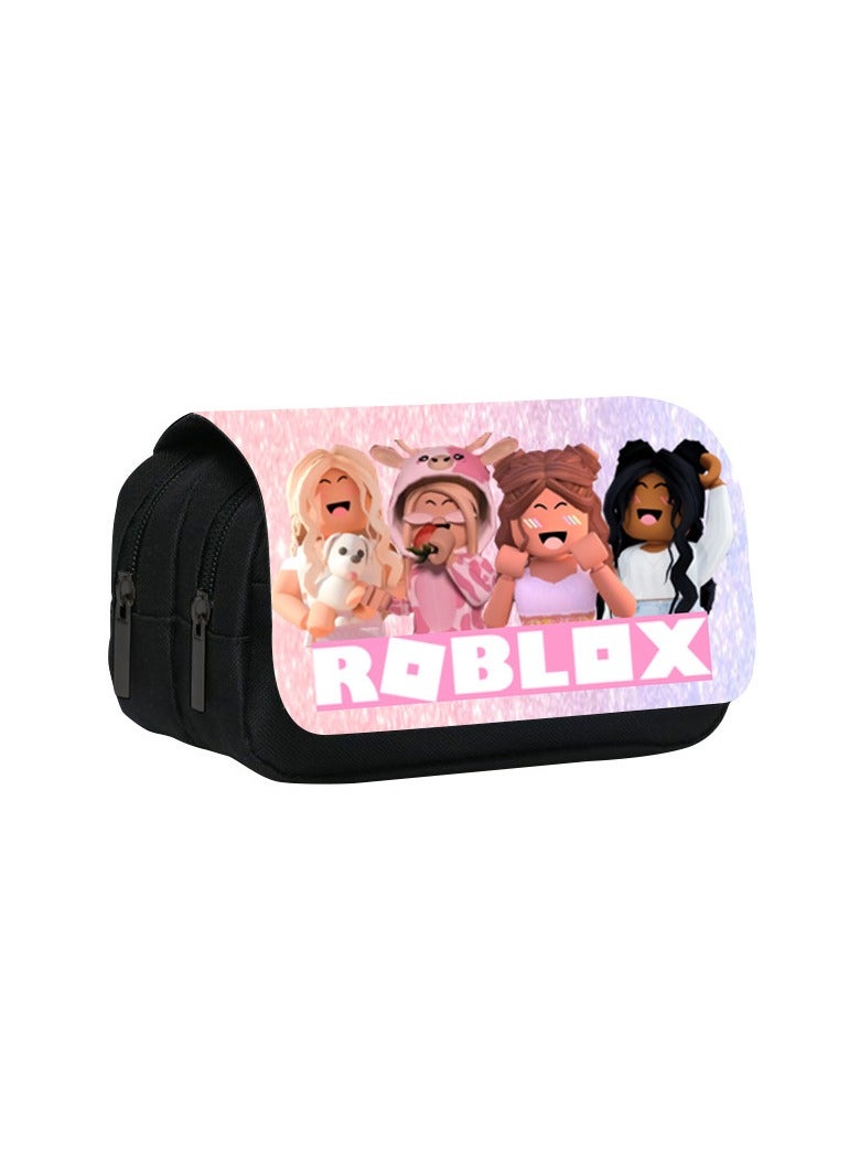 ROBLOX printed double-layer pencil case pencil stationery storage bag for primary and middle school students - Image 1