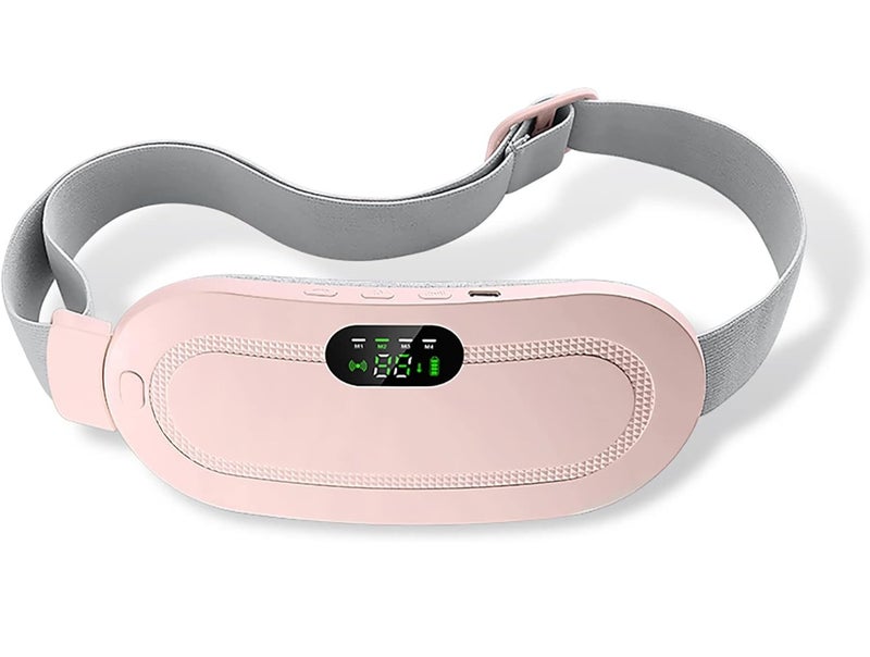 Portable Wireless Heating Waist Belt for Menstrual Cramps, with Electric Massage Pad for Lower Back Pain and Menstrual Cramp Relief, Comfortable Abdominal Device, USB Port with 3 Heat Levels and 4 Modes - Image 1