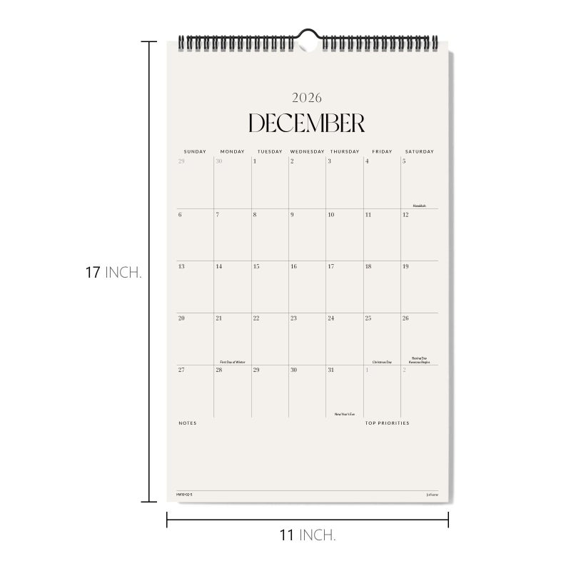 Jotsome Wall Calendar 2026-2027, Large Monthly Wall Calendar From Now to June 2027 11x17 inch for Home and Office, Easy Planning, Gift for the Holidays - Image 2