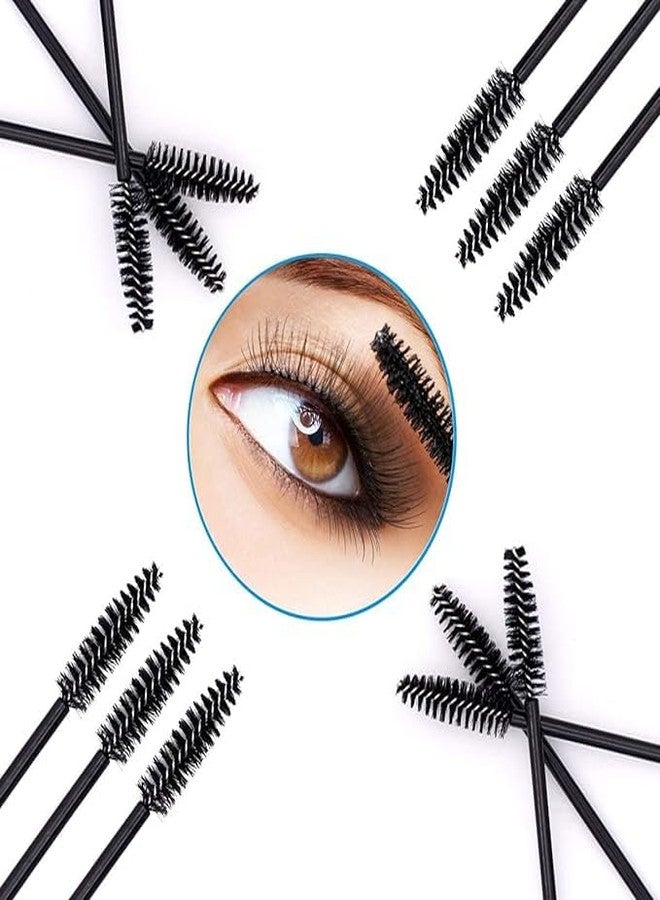 SUNISA 50 قطعة فرشاة رموش ماسكارا سوداء فرشاة رموش سبولي للرموش الاصطناعية، تطبيق الحواجب والمكياج - Image 5