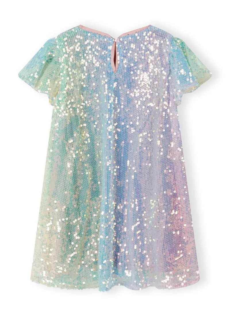 مينوتي Teens Flutter Sleeve Sequin Dress