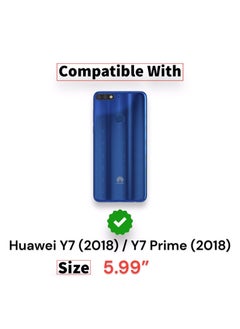 Generic For Huawei Y7/Y7 Prime (2018) Flip Full Leather Wallet Card Slot Case with Kickstand,with Strap Magnetic Closure,Included Internal Tpu Silicone Case,High Protective,Compatible with  Huawei Y7/Y7 Prime (2018) (5.99'') (Havan)  - Image 4