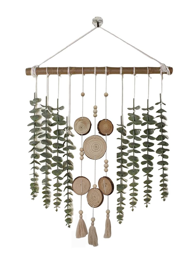 SYOSI Artificial Eucalyptus Bathroom Decor, Green Artificial Eucalyptus Wall Hanging Decor, Fake Eucalyptus Leaves Greenery Farmhouse Rustic Wall Hanging for Wedding Kitchen Nursery Party Boho Home Decor - Image 1
