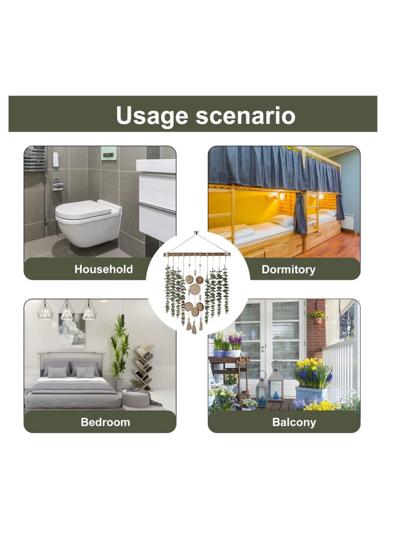 SYOSI Artificial Eucalyptus Bathroom Decor, Green Artificial Eucalyptus Wall Hanging Decor, Fake Eucalyptus Leaves Greenery Farmhouse Rustic Wall Hanging for Wedding Kitchen Nursery Party Boho Home Decor - Image 5