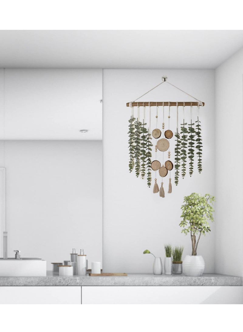 SYOSI Artificial Eucalyptus Bathroom Decor, Green Artificial Eucalyptus Wall Hanging Decor, Fake Eucalyptus Leaves Greenery Farmhouse Rustic Wall Hanging for Wedding Kitchen Nursery Party Boho Home Decor - Image 2