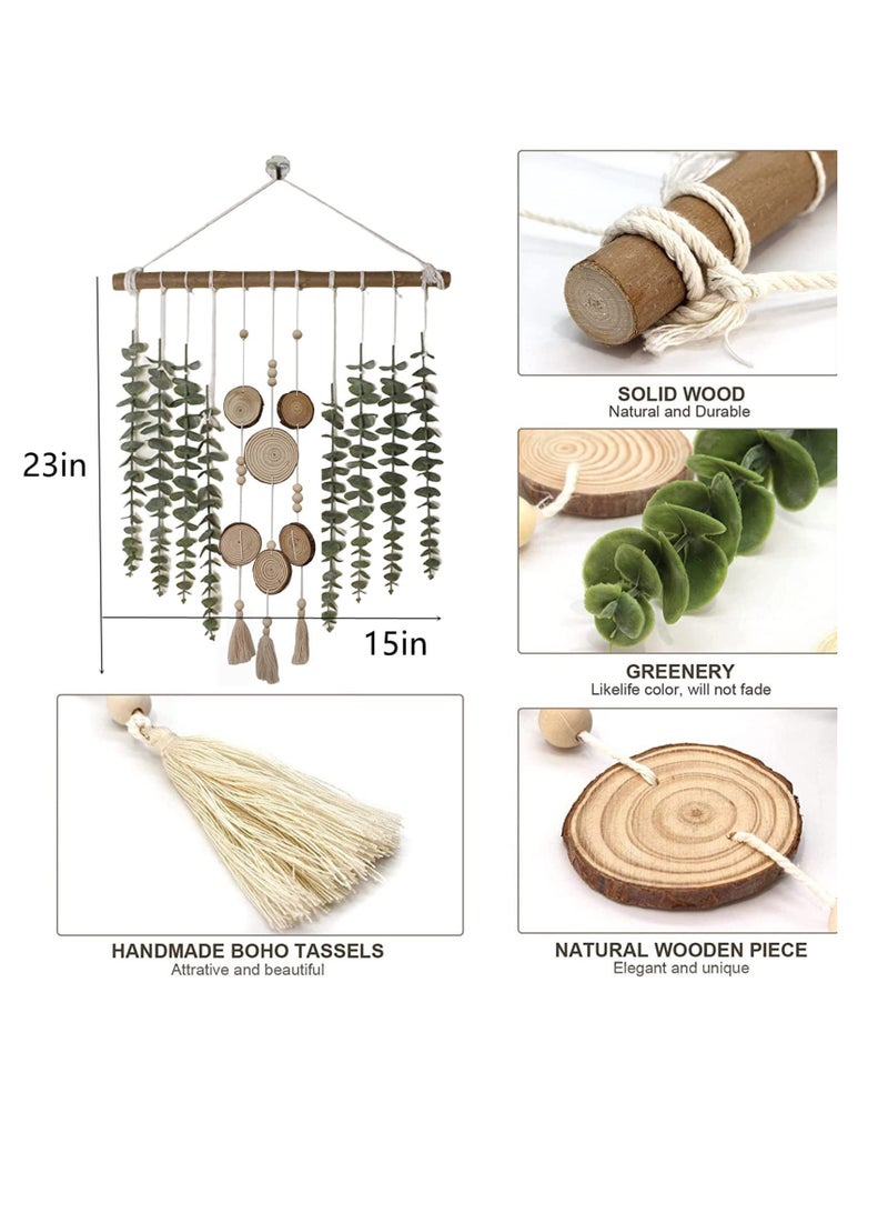 SYOSI Artificial Eucalyptus Bathroom Decor, Green Artificial Eucalyptus Wall Hanging Decor, Fake Eucalyptus Leaves Greenery Farmhouse Rustic Wall Hanging for Wedding Kitchen Nursery Party Boho Home Decor - Image 3