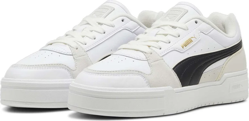 PUMA White- Black-Vapor Gray Ca Pro Lux III White Casual Sneakers