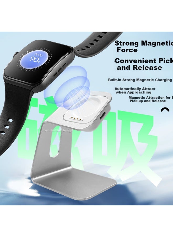 trendsetter Compatible Charging Dock Stand For Oppo Watch, 2-in Watch 4/3/2/pro 2nd/3rd/4th Generation Watch Charging Stand, Oneplus Watch Charger - Image 3