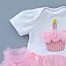 ZIYIUI Reborn Baby Dolls Clothes 22 inch Outfit Accessories 2pcs Set for 2022 Inch Reborn Doll Newborn Girl White and Pink Skirt - Image 4