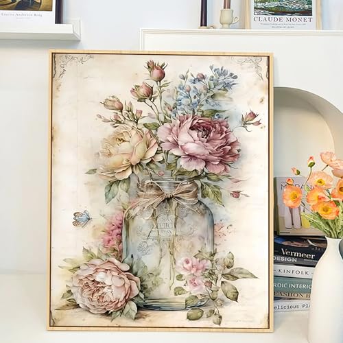 JATOK Paint by Numbers Kit for Adults Beginners, Flower DIY Easy Acrylic Oil Painting by Numbers on Canvas, Paint-by-Numbers Drawing Kits for Gift Home Wall Decor Without Frame 16x20in - Image 5