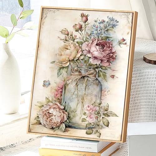 JATOK Paint by Numbers Kit for Adults Beginners, Flower DIY Easy Acrylic Oil Painting by Numbers on Canvas, Paint-by-Numbers Drawing Kits for Gift Home Wall Decor Without Frame 16x20in - Image 4