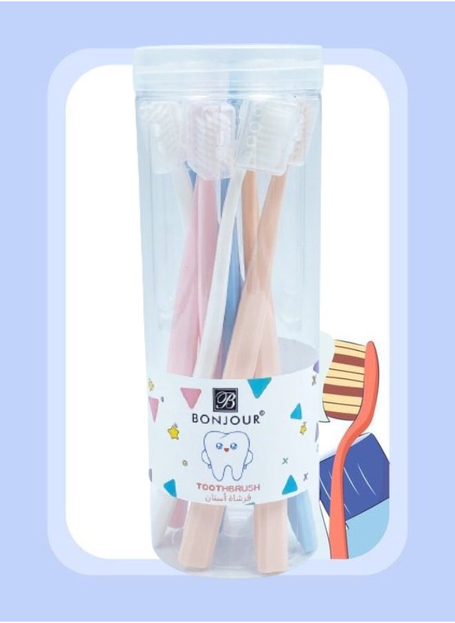BonJour - 1 Box Toothbrush With Soft Bristles For Teeth Sensitivity And Gum Multicolor - Image 1