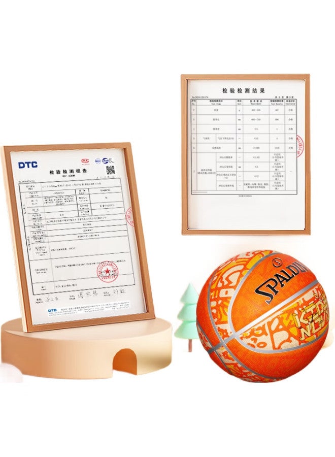 SPALDING كرة سلة نوفا، حجم 5، كرة سلة مطاطية خارجية للأطفال والمراهقين، تصميم بازل، 84-761Y5، برتقالي - Image 2