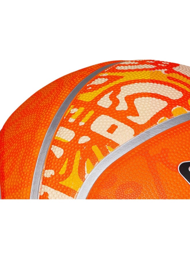 SPALDING كرة سلة نوفا، حجم 5، كرة سلة مطاطية خارجية للأطفال والمراهقين، تصميم بازل، 84-761Y5، برتقالي - Image 3