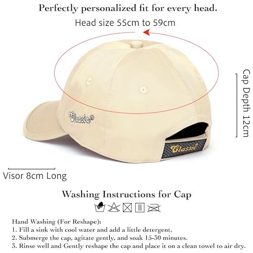CAPITEUM Unisex Caps with Adjustable Strap for All Sports - Gym Caps for Men & Women (Beige) - Image 3