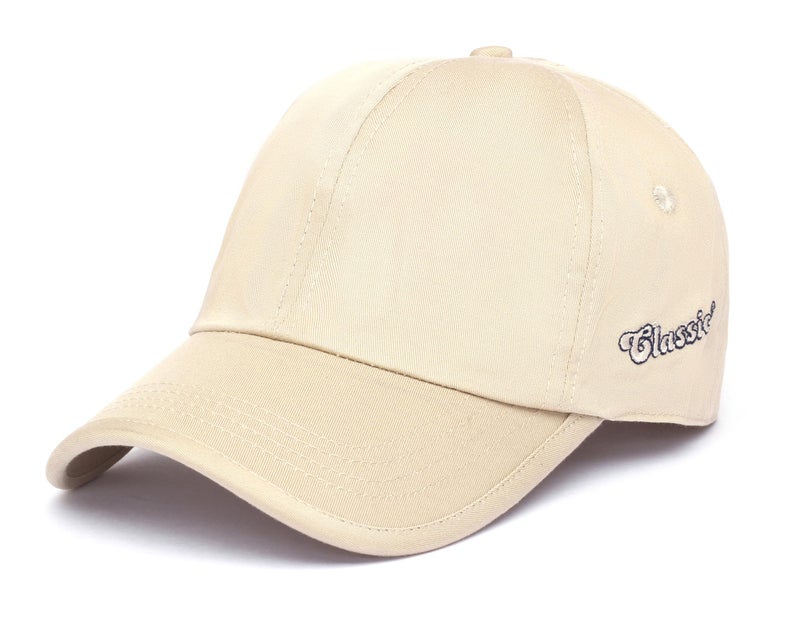 CAPITEUM Unisex Caps with Adjustable Strap for All Sports - Gym Caps for Men & Women (Beige) - Image 1