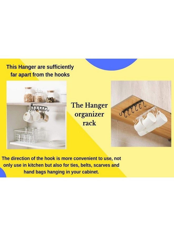 Boniry 1 Pcs Double-Row 12 Hooks for Kitchen Storage - Cupboard Hanging Organizer for Coffee, Tea Cups, Towels, and More | Versatile Metal Hooks for Home, Office - Image 2