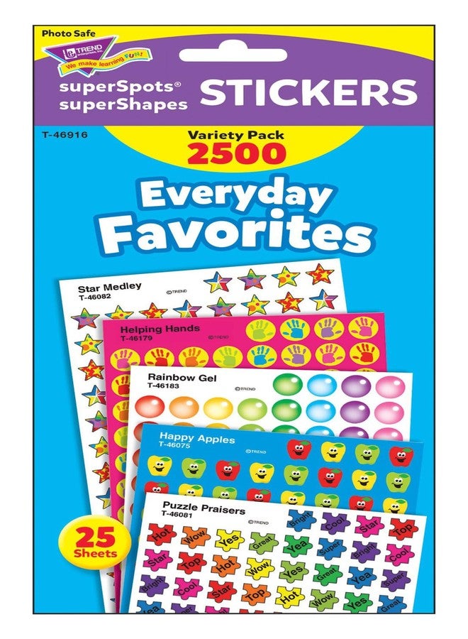 تريند مجموعة متنوعة من ملصقات "سوبر سبوتس" و"سوبر شيبس" المفضلة للاستخدام اليومي من شركة "تريند إنتربرايزز"، 2500 ملصق؛ حجم مناسب لجدول الحوافز 7/16 بوصة - Image 2