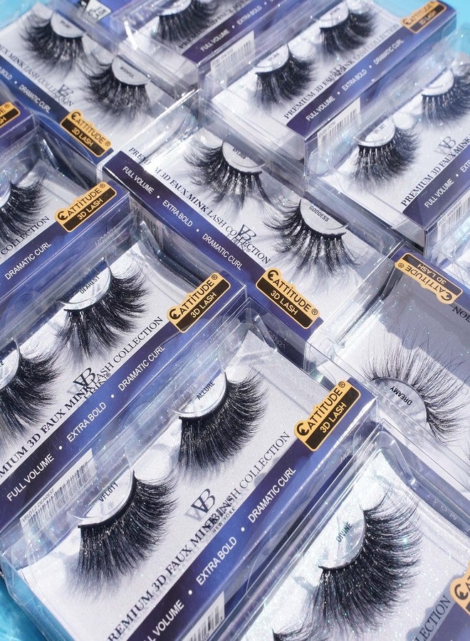 EBIN NEW YORK CATTITUDE 3D LASHES Venus Fantasy | 25mm Faux Mink Lashes | Full volume | Extra bold | Dramatic curl -WISHFUL - Image 4