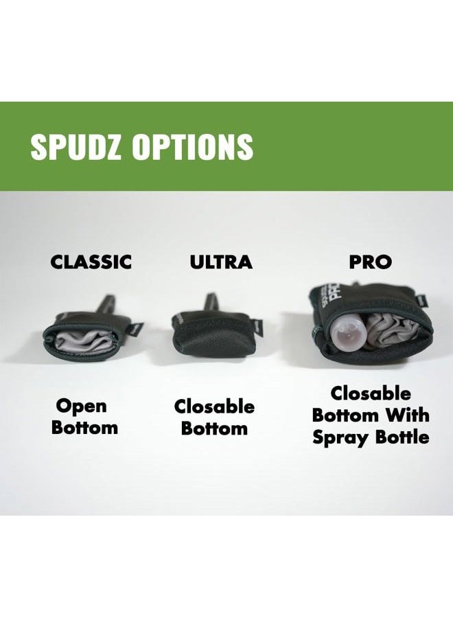 SPUDZ Classic Microfiber Lens Cleaner – Clip-On Pouch, Washable – for Binoculars, Scopes, Glasses, Screens | Stealth Shadow, 6 x 6 Inch - Image 5