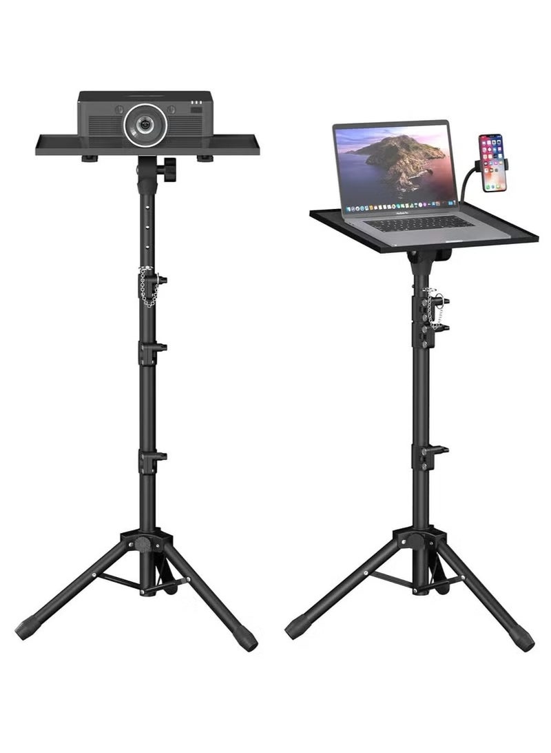 JAJEEK 63" Tall Projector Stand Tripod – Adjustable Height 22" to 63" for Projectors, Laptops & Outdoor Movies – Durable, Portable Tripod Stand for Home, Office, Camping - Image 1