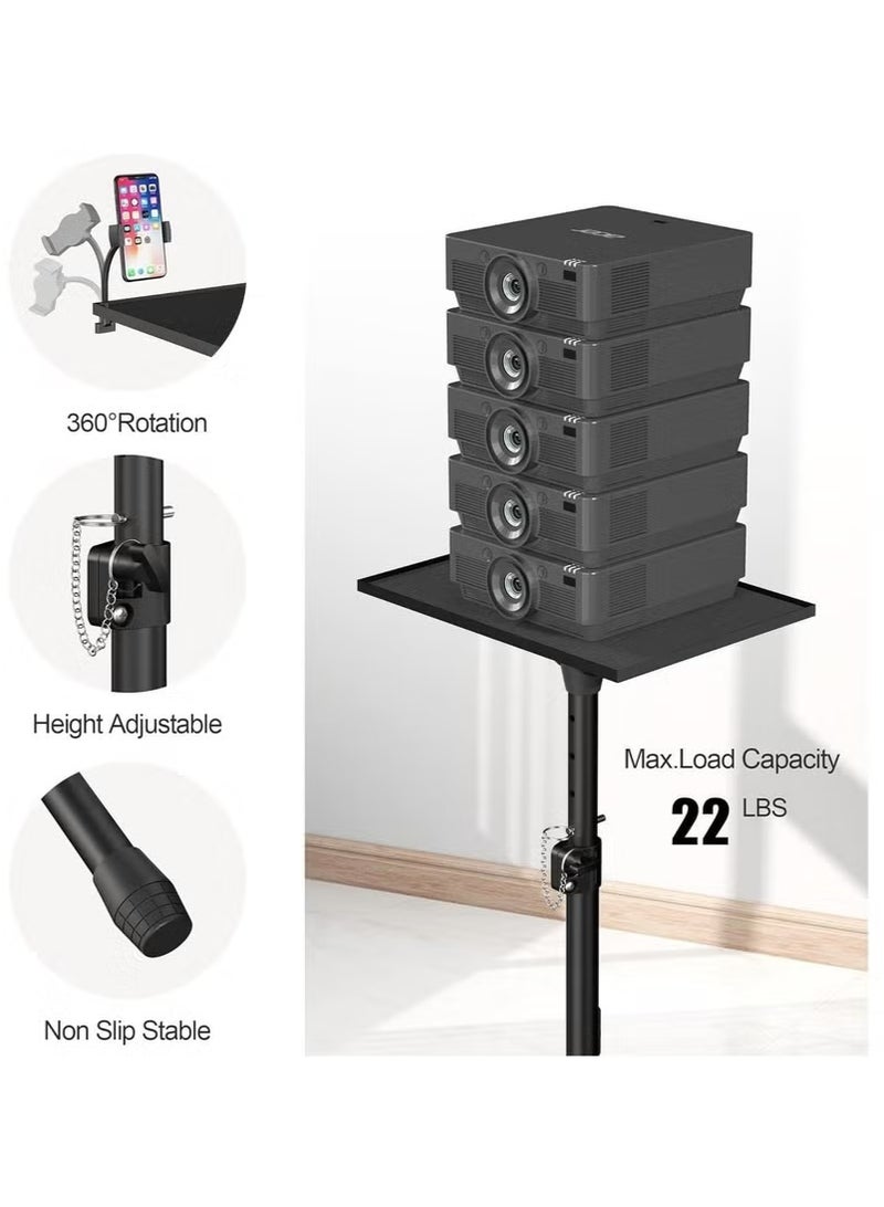 JAJEEK 63" Tall Projector Stand Tripod – Adjustable Height 22" to 63" for Projectors, Laptops & Outdoor Movies – Durable, Portable Tripod Stand for Home, Office, Camping - Image 2